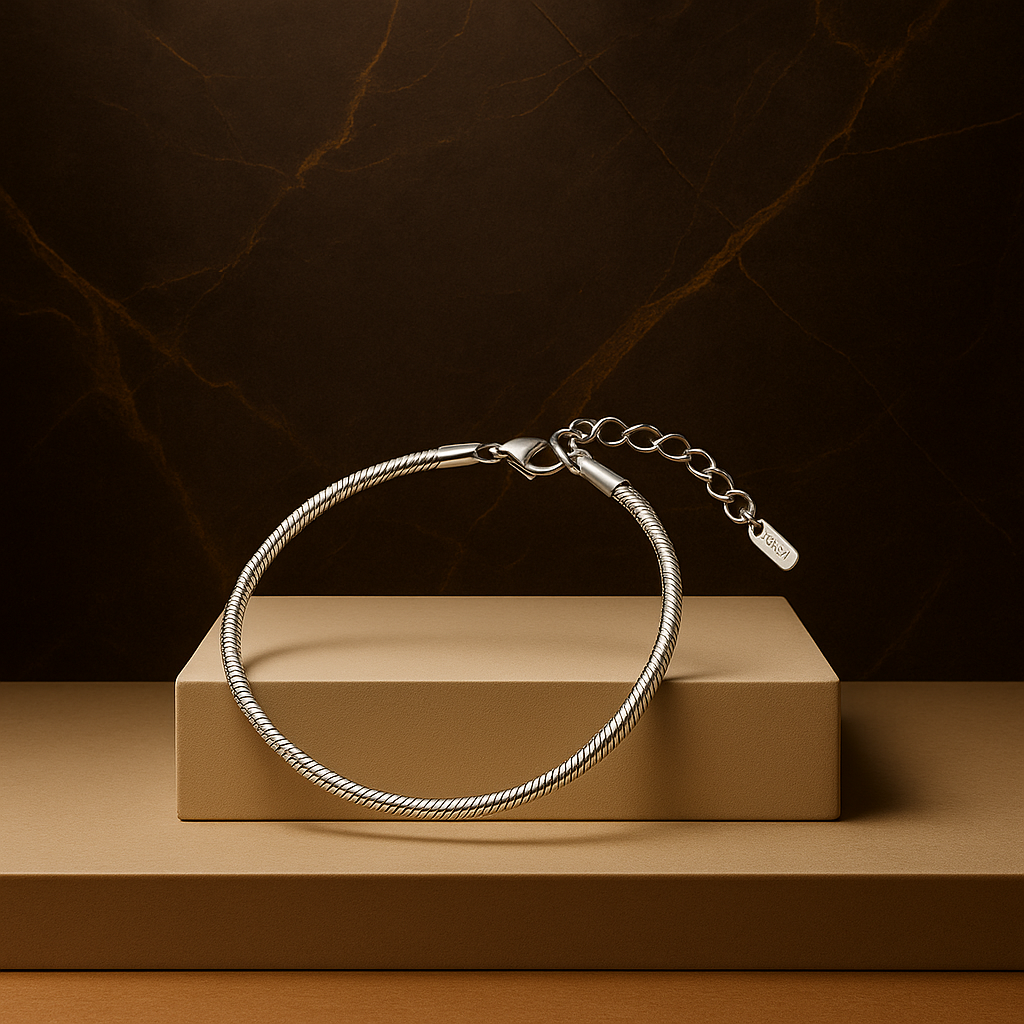 Averra Stainless Steel Snake Bone Chain Bracelet – Modern Minimalist Edition