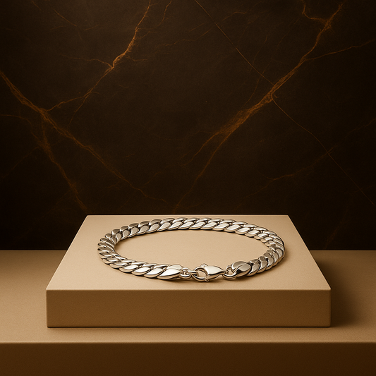 Averra Sterling Silver Bracelet – Flat Side Chain Edition