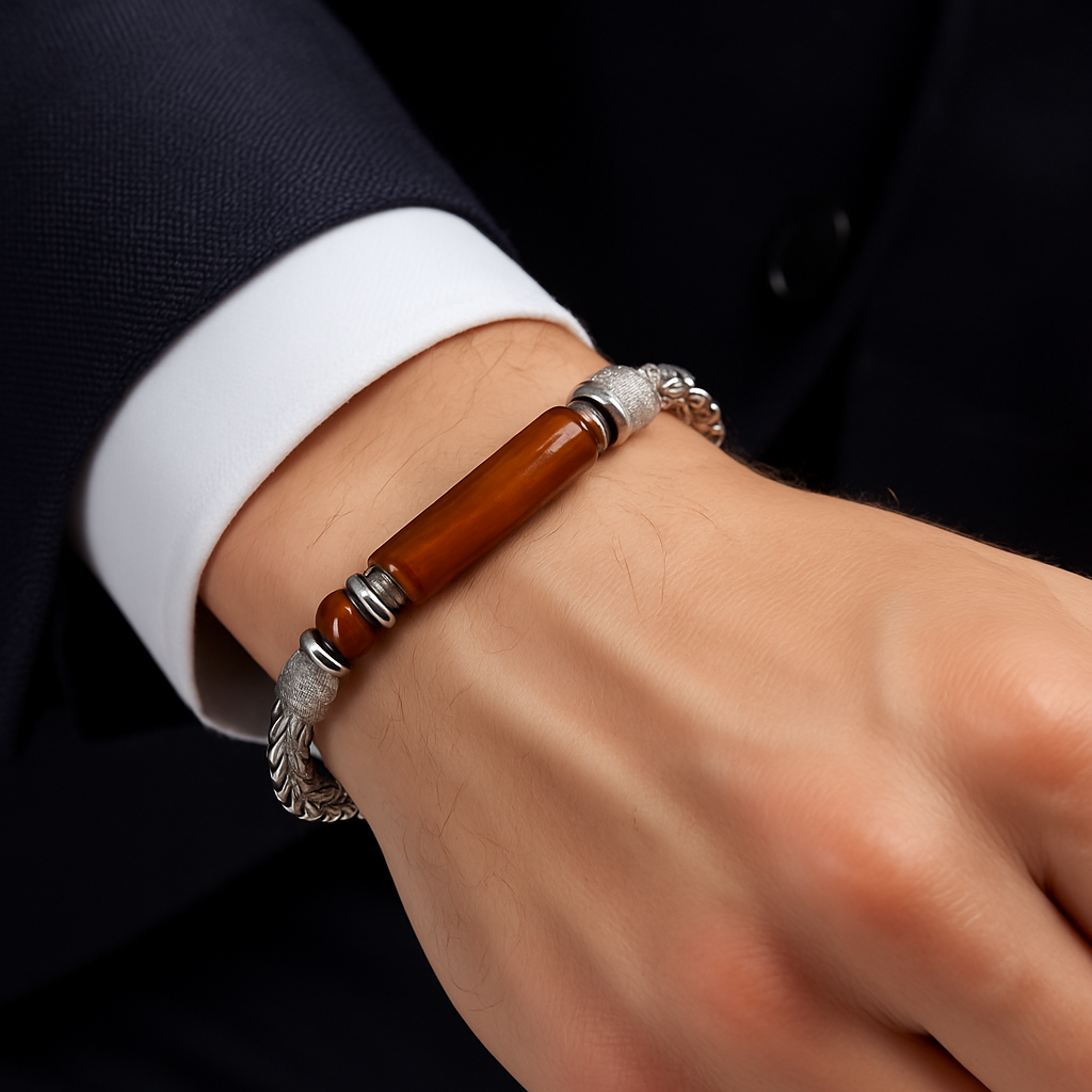Averra Tiger Eye Stone Bracelet – Luxury Charm Twist Chain Edition