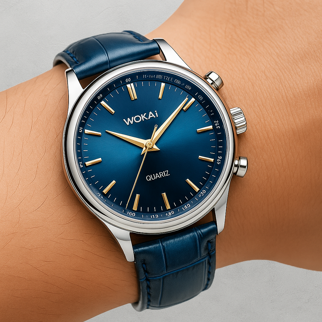 Averra Luxury Quartz Men’s Watch – Casual Leather Strap Wristwatch