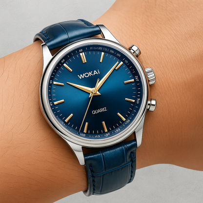 Averra Luxury Quartz Men’s Watch – Casual Leather Strap Wristwatch