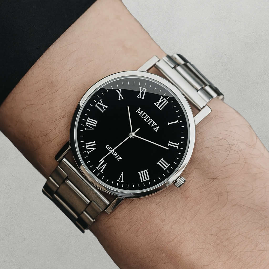 Averra Prestige Quartz Watch – Steel Mesh Edition