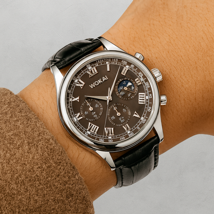 Averra Luxury Quartz Men’s Watch – Casual Leather Strap Wristwatch