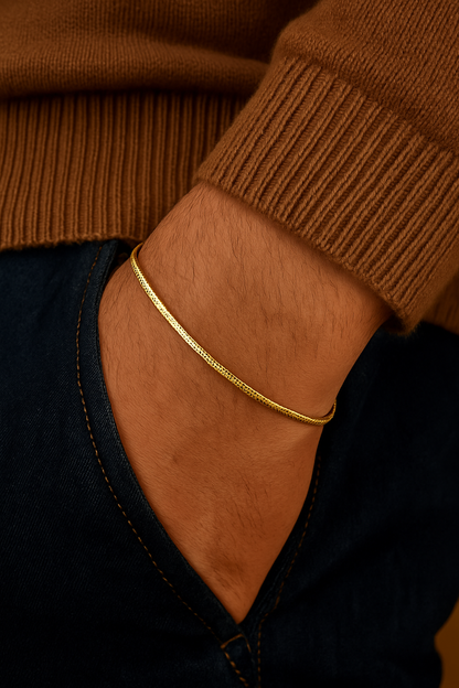 Averra Stainless Steel Snake Bone Chain Bracelet – Modern Minimalist Edition