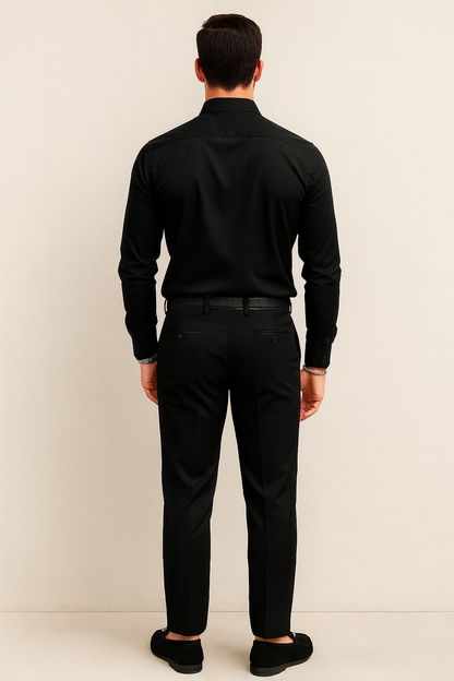 Averra Midnight Executive Set – Black Shirt, Tailored Trousers & Luxury Accessories