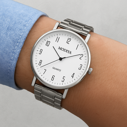 Averra Prestige Quartz Watch – Steel Mesh Edition