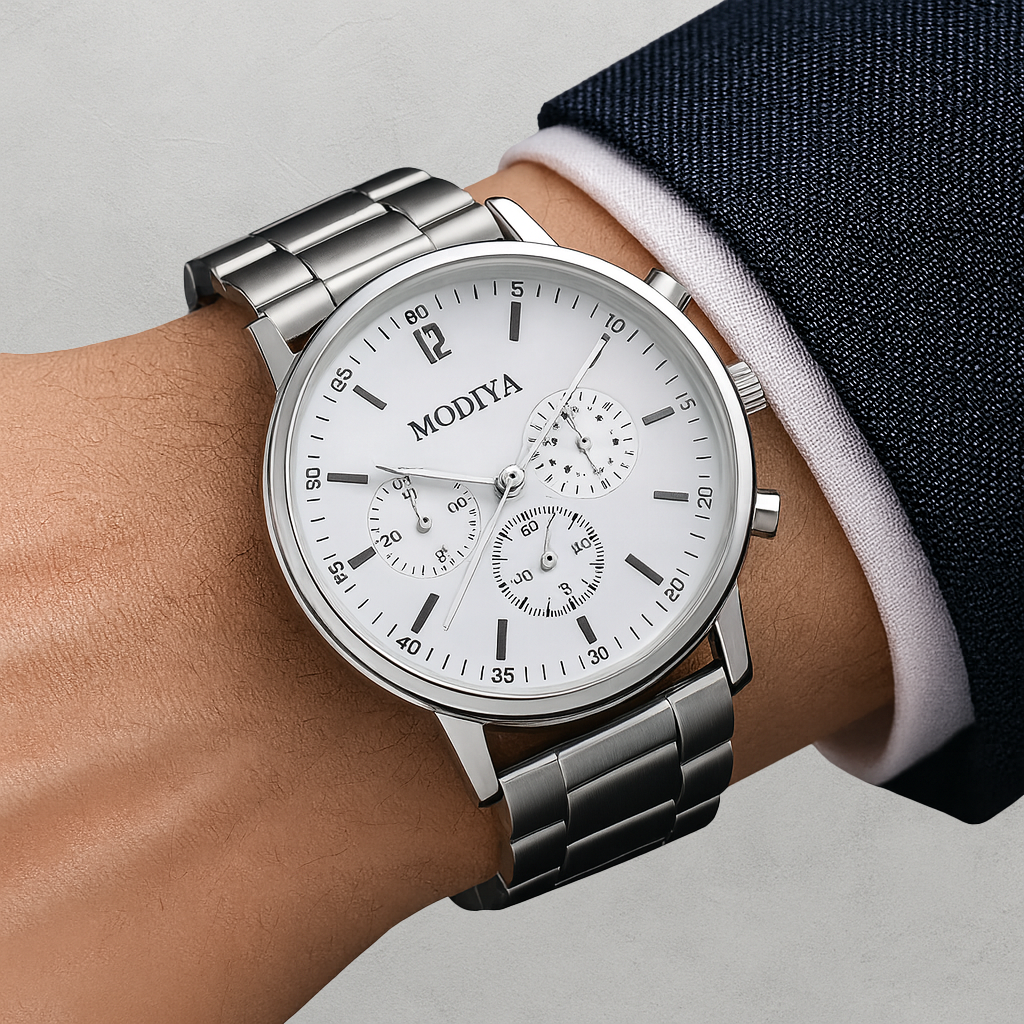 Averra Prestige Quartz Watch – Steel Mesh Edition