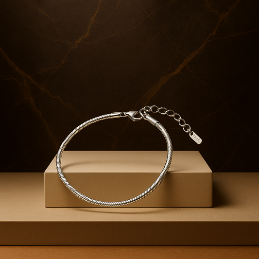 Averra Stainless Steel Snake Bone Chain Bracelet – Modern Minimalist Edition